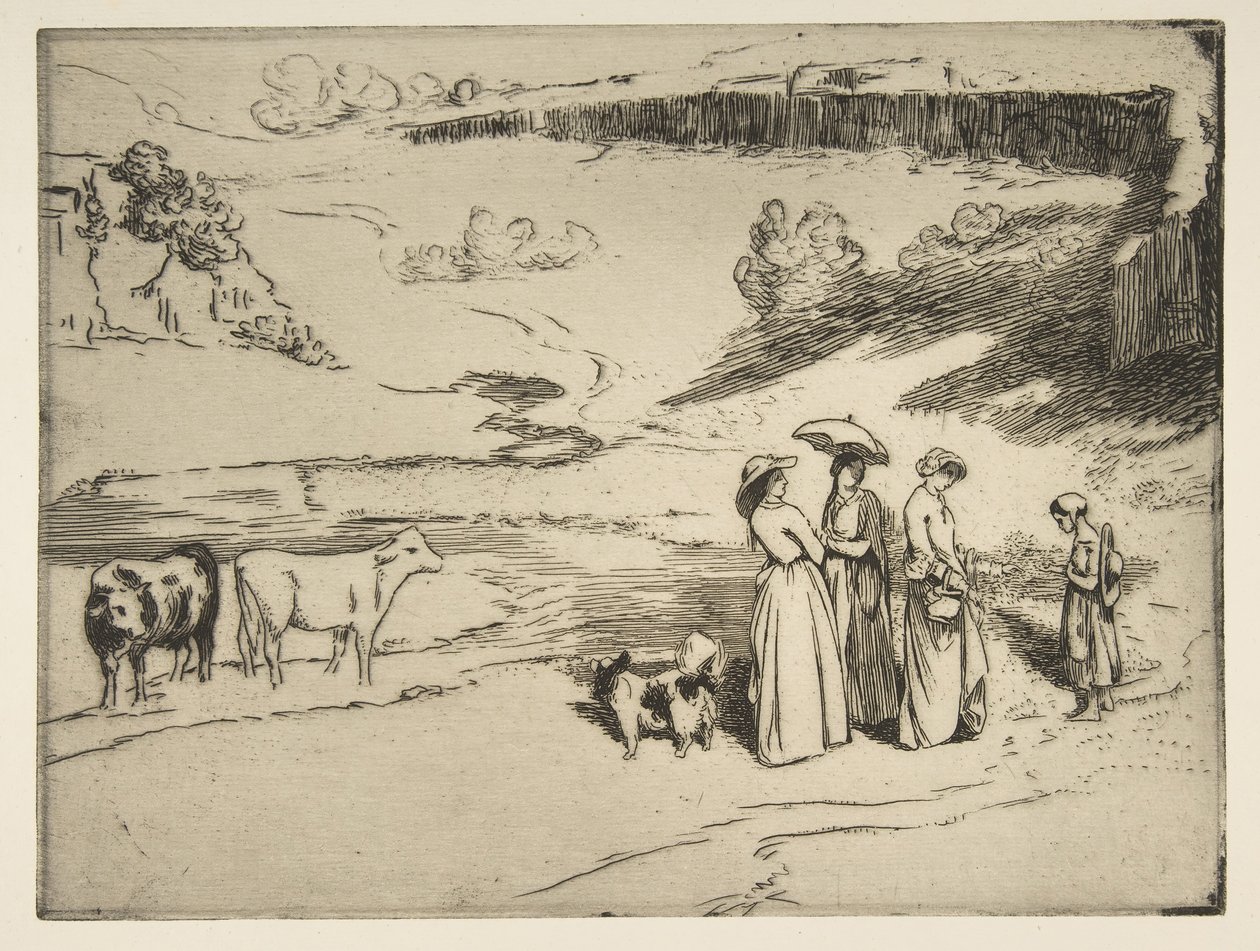Les Demoiselles du village，1869年。 作者 费利克斯·布拉克蒙德