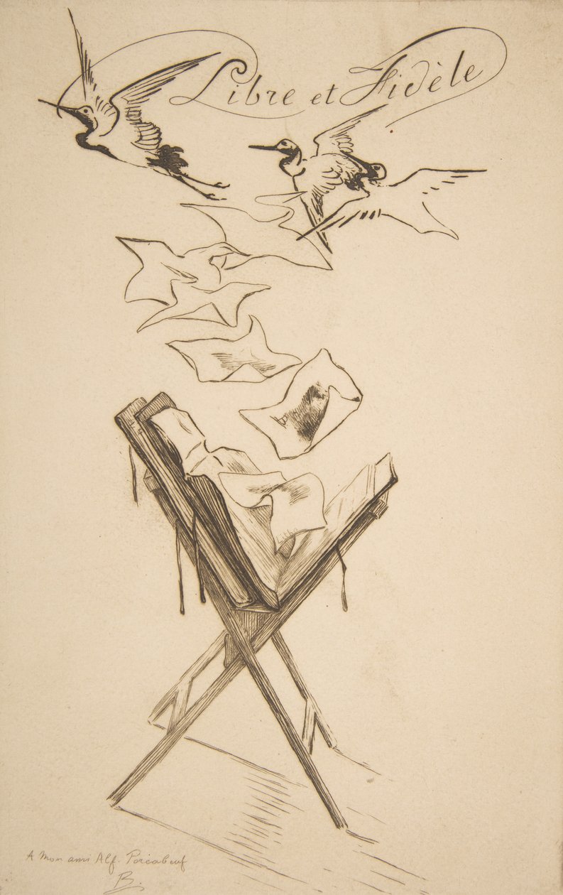 Libre et Fidèle, 1878. 作者 费利克斯·布拉克蒙德