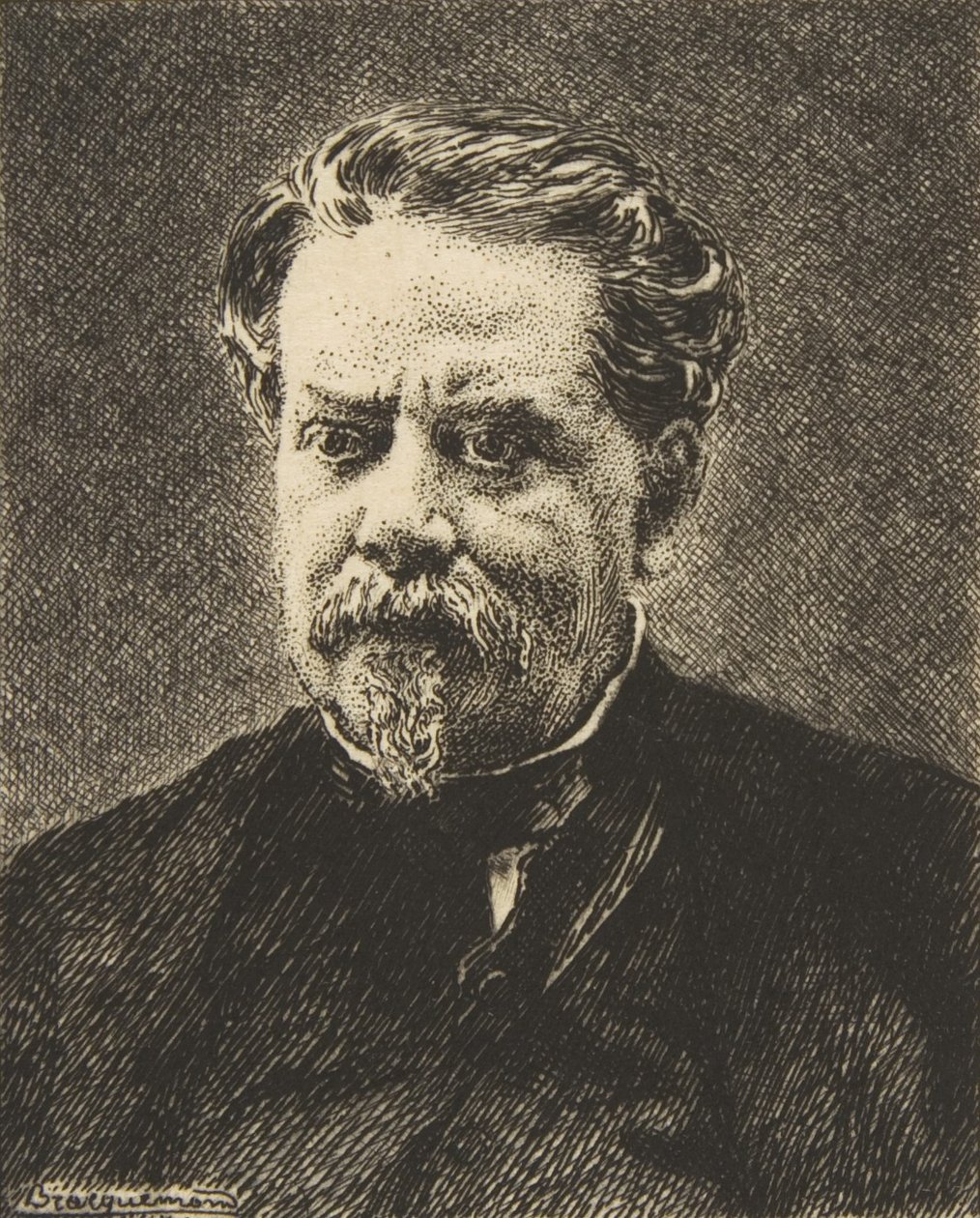 本杰明-菲永的画像，1876年。 作者 费利克斯·布拉克蒙德