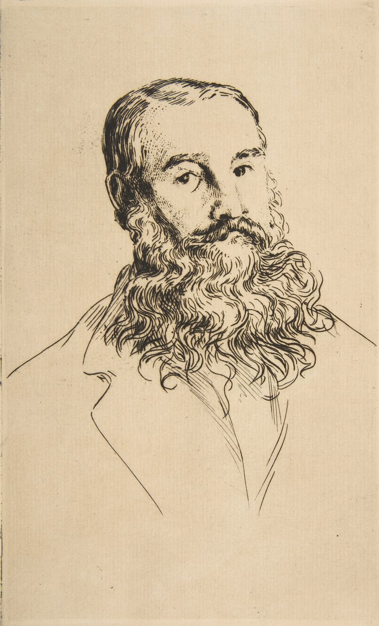 查尔斯-利兰的画像，1871年。 作者 费利克斯·布拉克蒙德