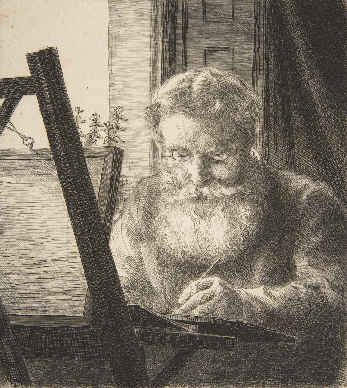 埃德温-爱德华兹的画像，1872年。 作者 费利克斯·布拉克蒙德