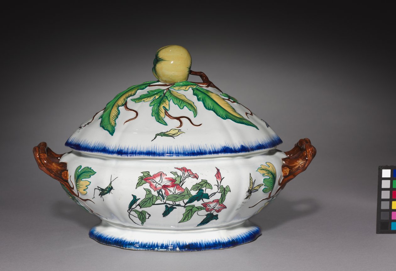 Tureen，由Creil Factory制造，约1870年 作者 费利克斯·布拉克蒙德