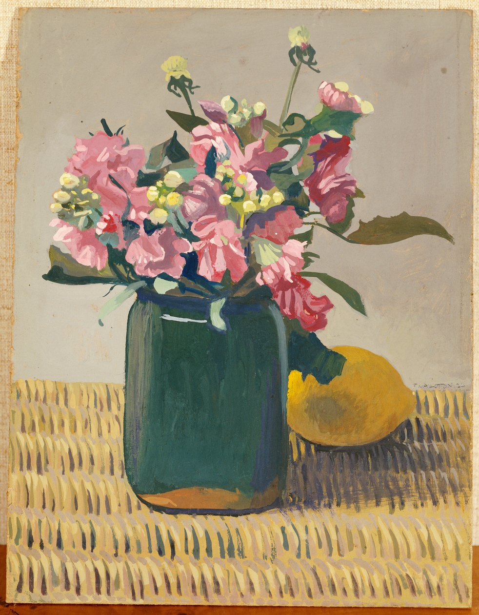 一束鲜花和柠檬，1924年 作者 费利克斯·爱德华·瓦洛顿