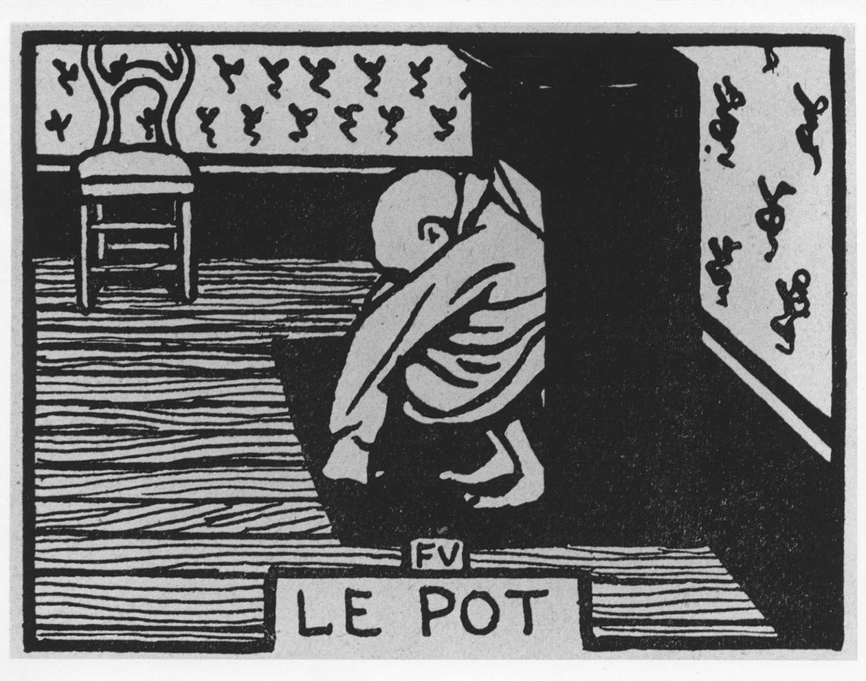 胡萝卜泥：“锅”，Jules Renard，Felix Vallotton 的插图，编辑。 火烈鸟。 作者 费利克斯·爱德华·瓦洛顿