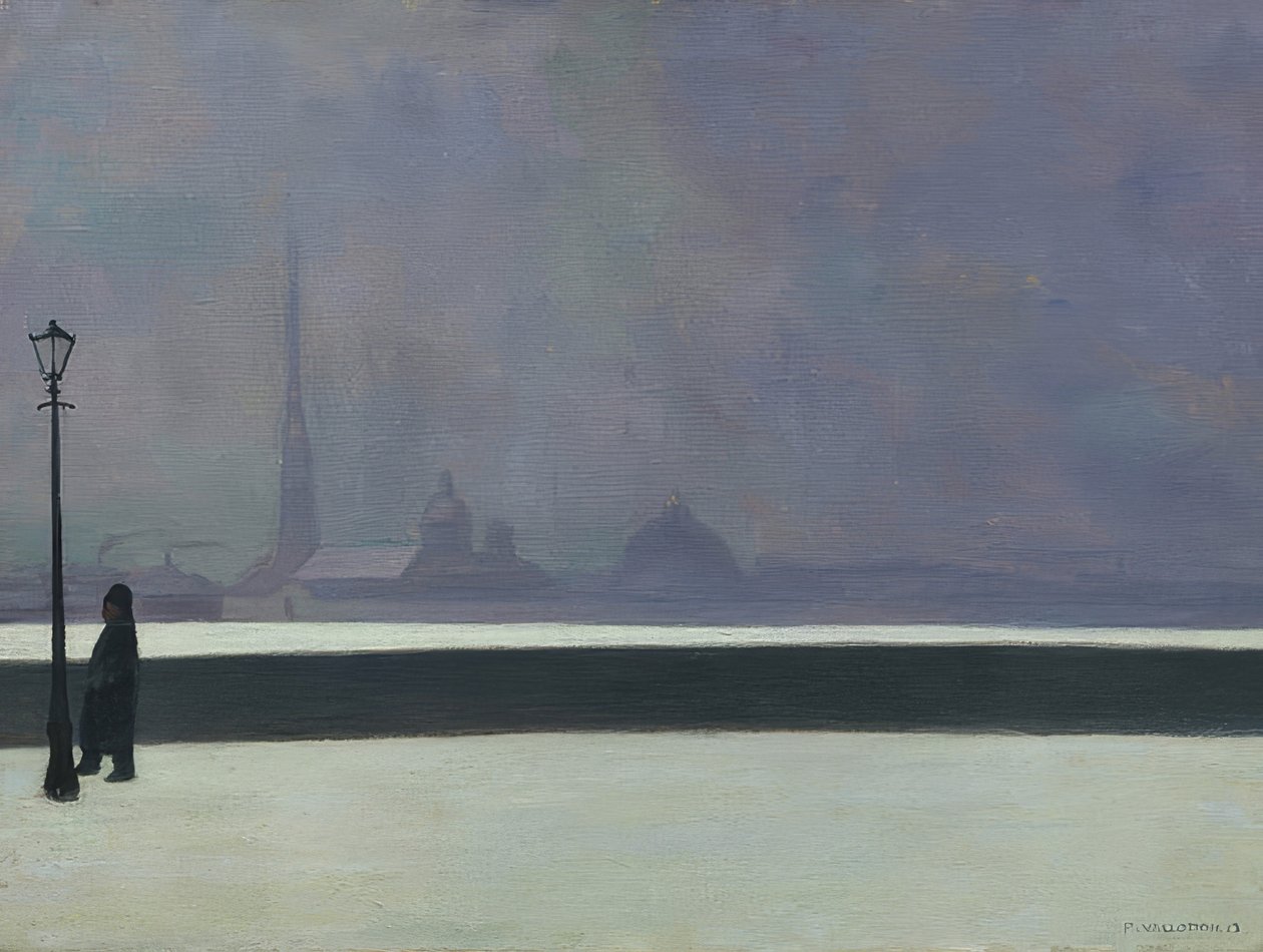纽瓦河（Die Newa），轻雾（LaNéva，布鲁姆·莱热）。 1913年 作者 费利克斯·爱德华·瓦洛顿