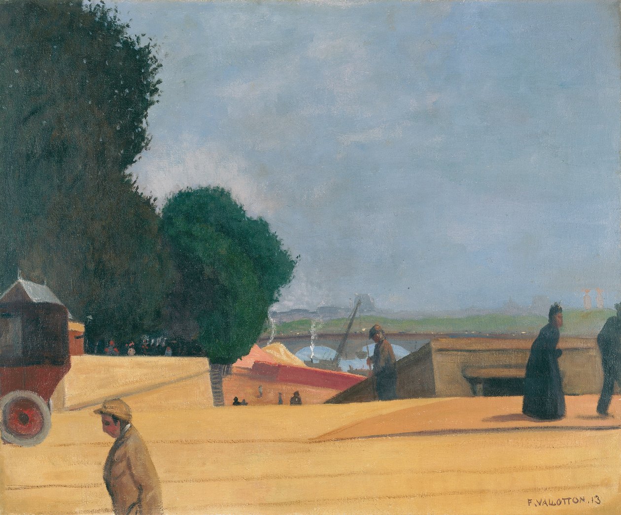 进入阿尔玛桥（Pont de l&39;Alma），1913年 作者 费利克斯·爱德华·瓦洛顿