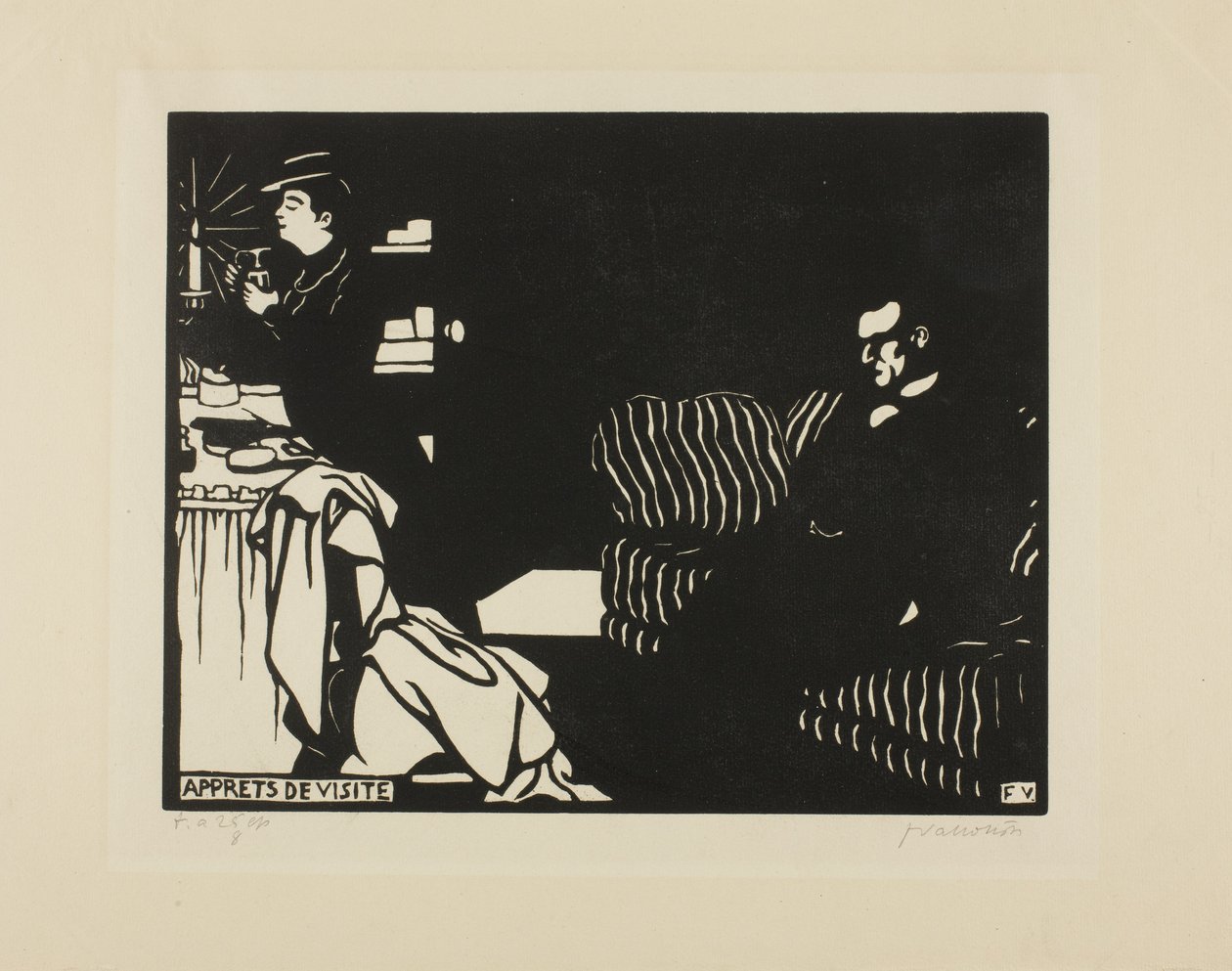 准备去参观，《 Intimacies》，8页，1898年 作者 费利克斯·爱德华·瓦洛顿