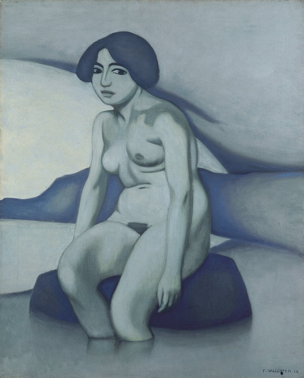 绿色裸色，1916年 作者 费利克斯·爱德华·瓦洛顿