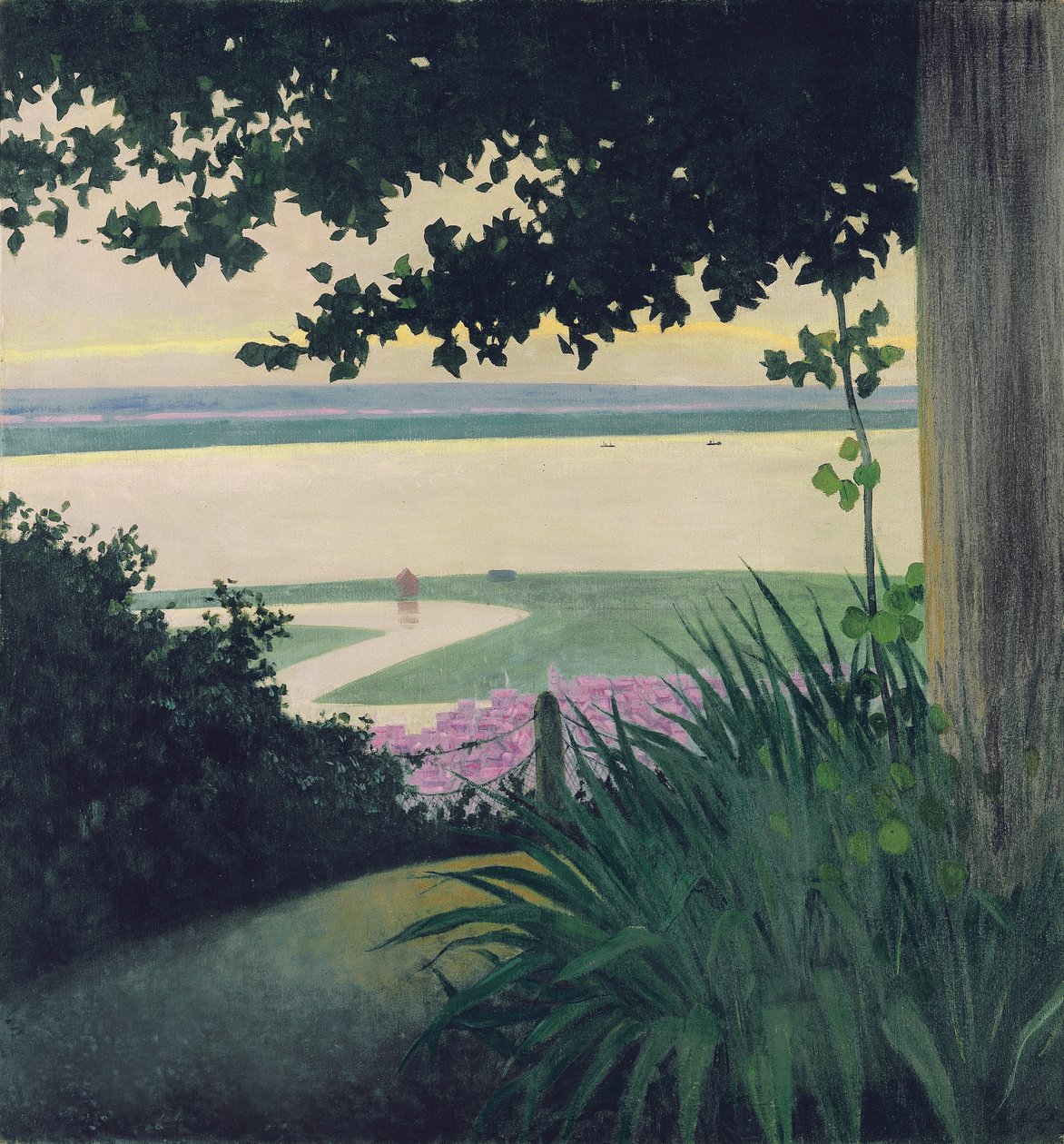 翁弗勒尔和塞纳河湾，1910年 作者 费利克斯·爱德华·瓦洛顿