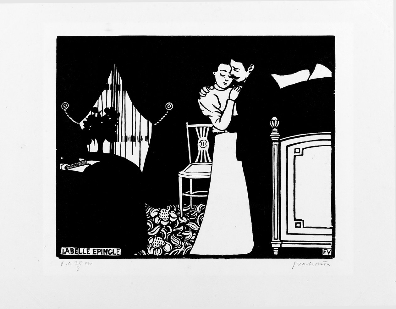 La Belle Epingle，1897-98年 作者 费利克斯·爱德华·瓦洛顿