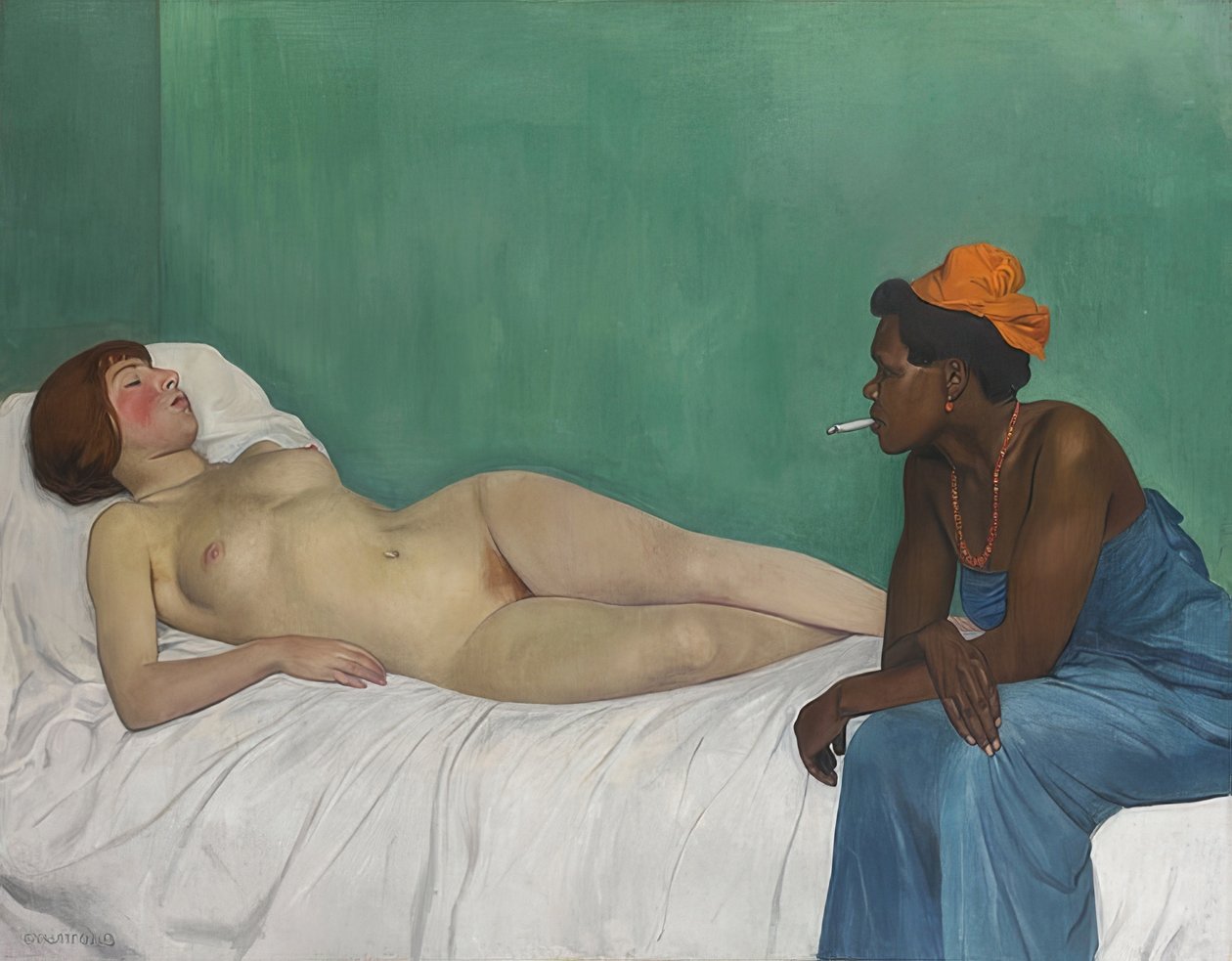 La Blanche et la Noire（白色和黑色）。 1913年 作者 费利克斯·爱德华·瓦洛顿