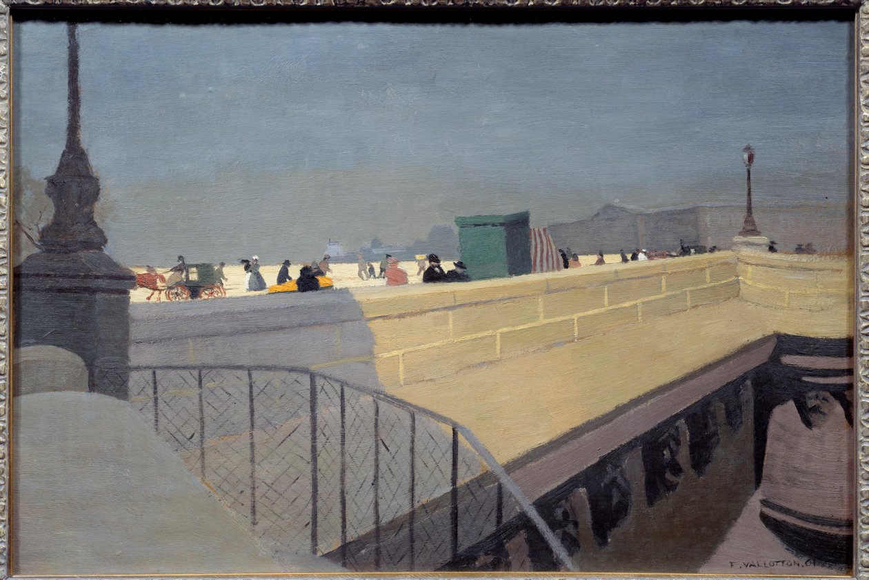 Le Pont Neuf in Paris 画家：Felix Vallotton (1865-1925) 1901年，太阳。0.38x0.57米 温特图尔。艺术博物馆 作者 费利克斯·爱德华·瓦洛顿