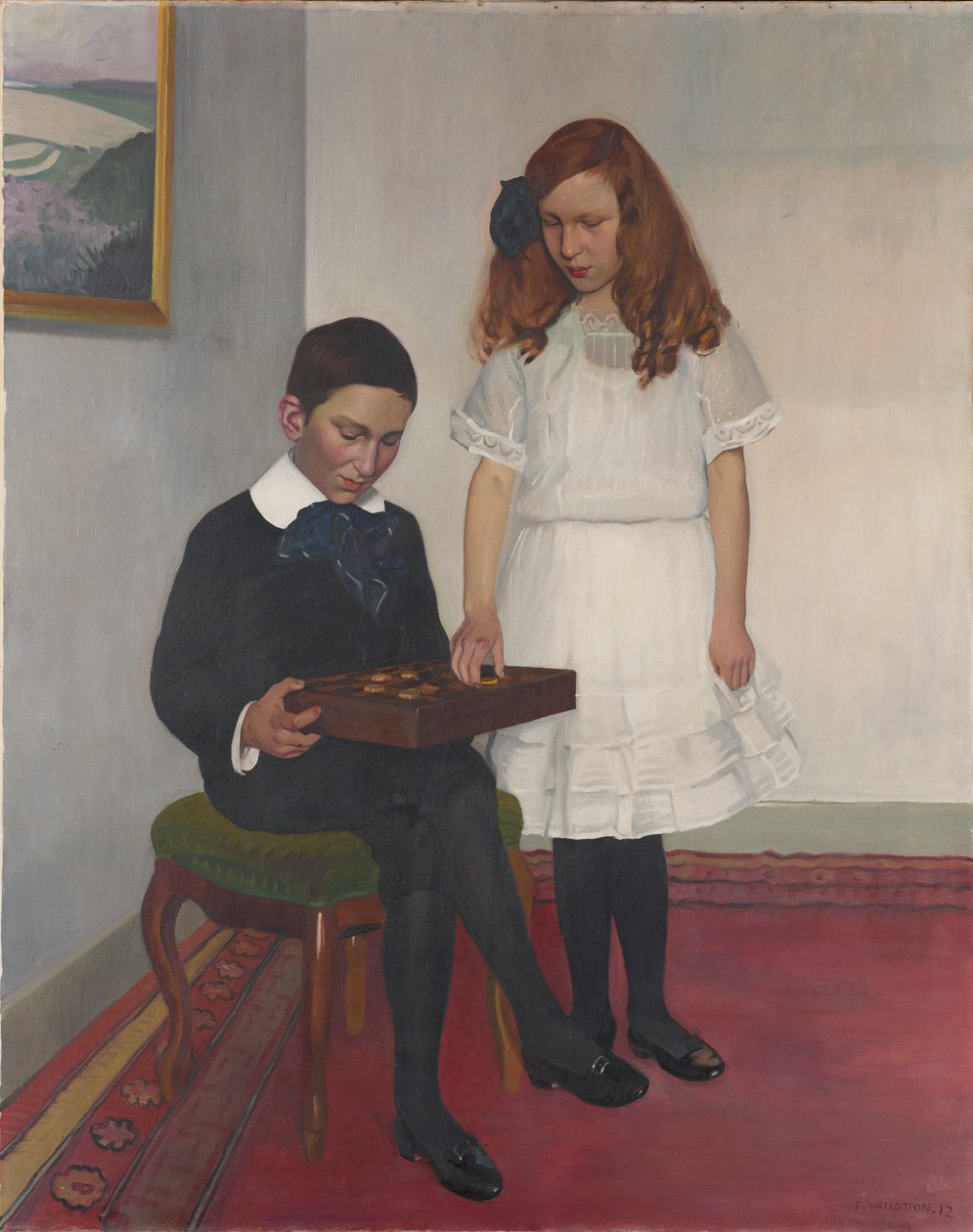 Hahnloser的孩子们，1912年。 作者 费利克斯·爱德华·瓦洛顿