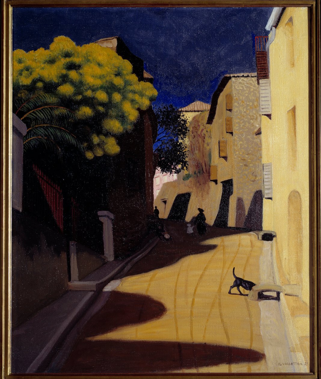 1921 年在卡涅斯盛开的含羞草 菲利克斯·瓦洛顿 (Felix Vallotton) 的绘画 (1865-1925) 作者 费利克斯·爱德华·瓦洛顿