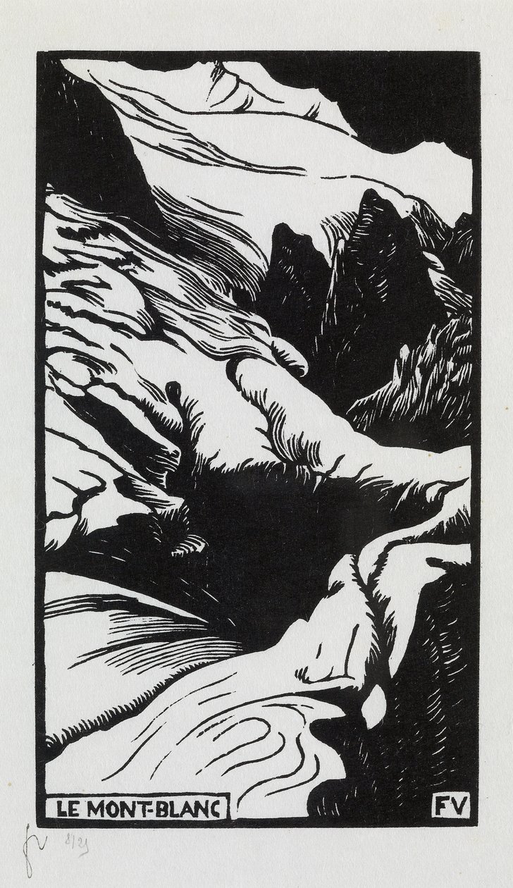勃朗峰，1892年 作者 费利克斯·爱德华·瓦洛顿