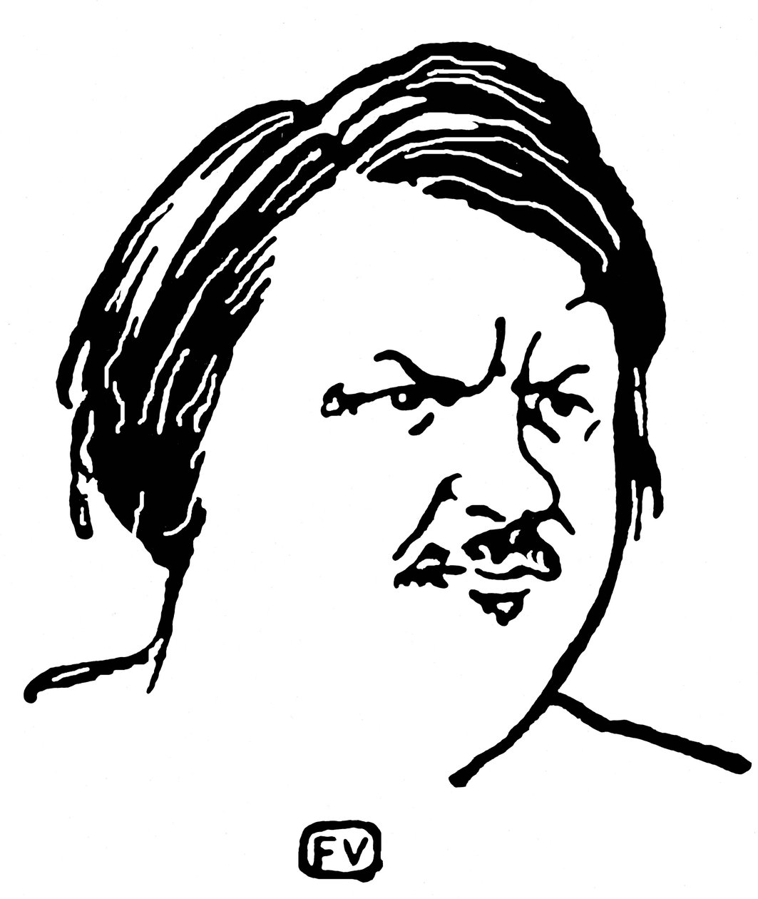 Portrait de Honore de Balzac (1799-1850) 作者 费利克斯·爱德华·瓦洛顿