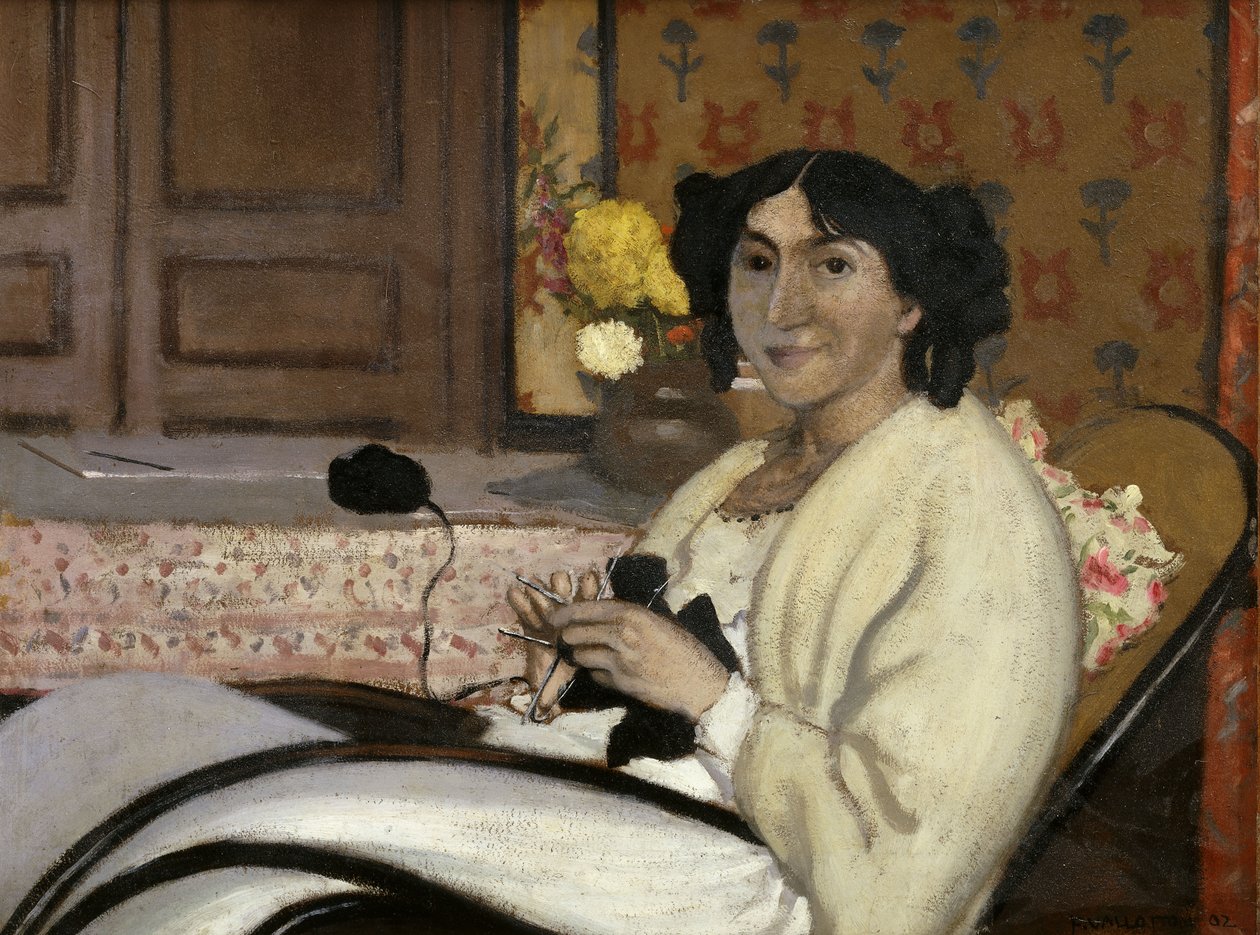 罗德里格斯·瓦洛顿夫人肖像，艺术家的妻子，1902年 作者 费利克斯·爱德华·瓦洛顿