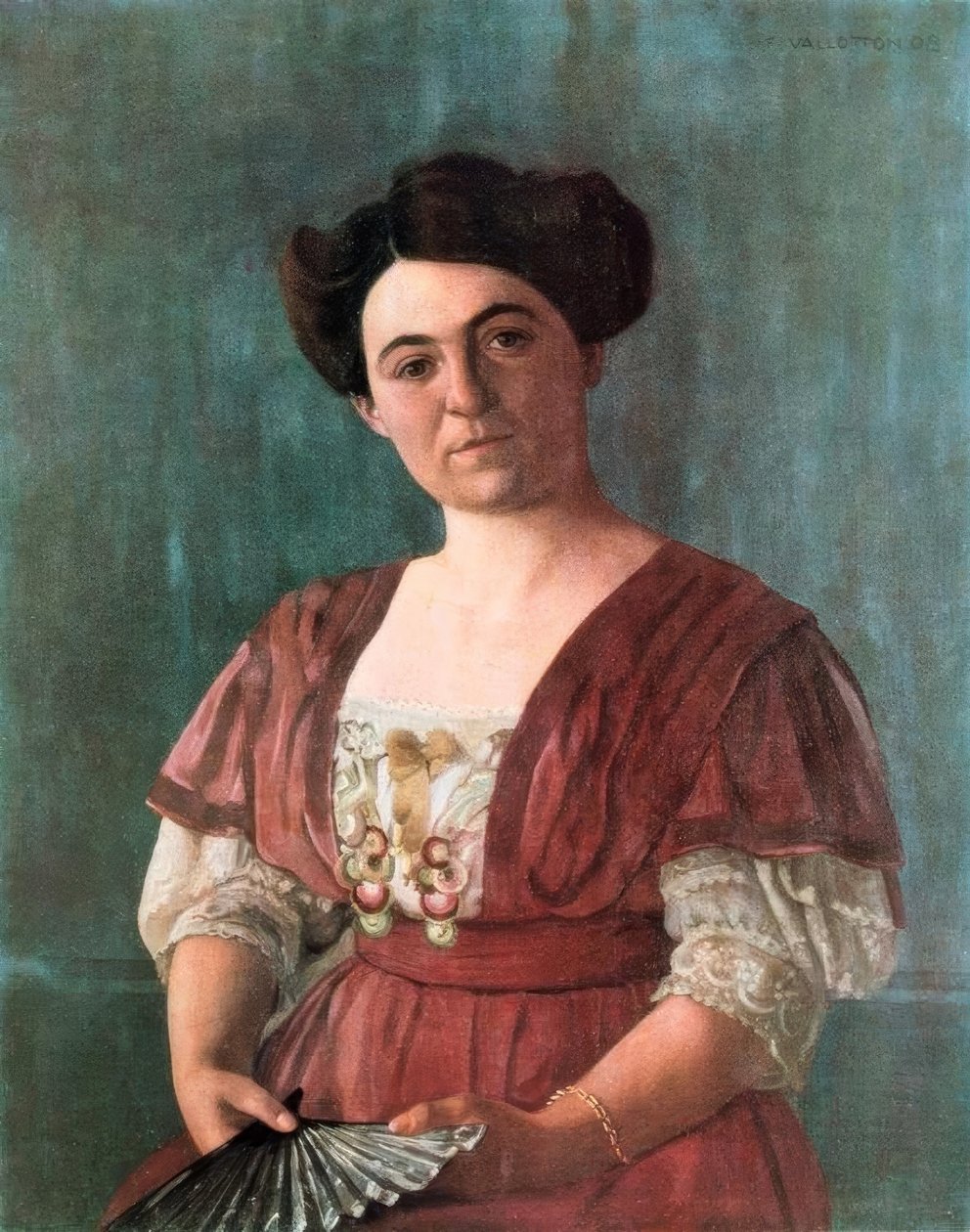 哈森夫人的画像1908 作者 费利克斯·爱德华·瓦洛顿