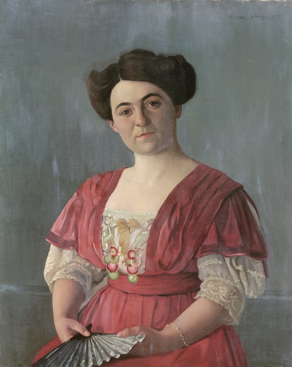 Mme Haasen的肖像，1908年 作者 费利克斯·爱德华·瓦洛顿