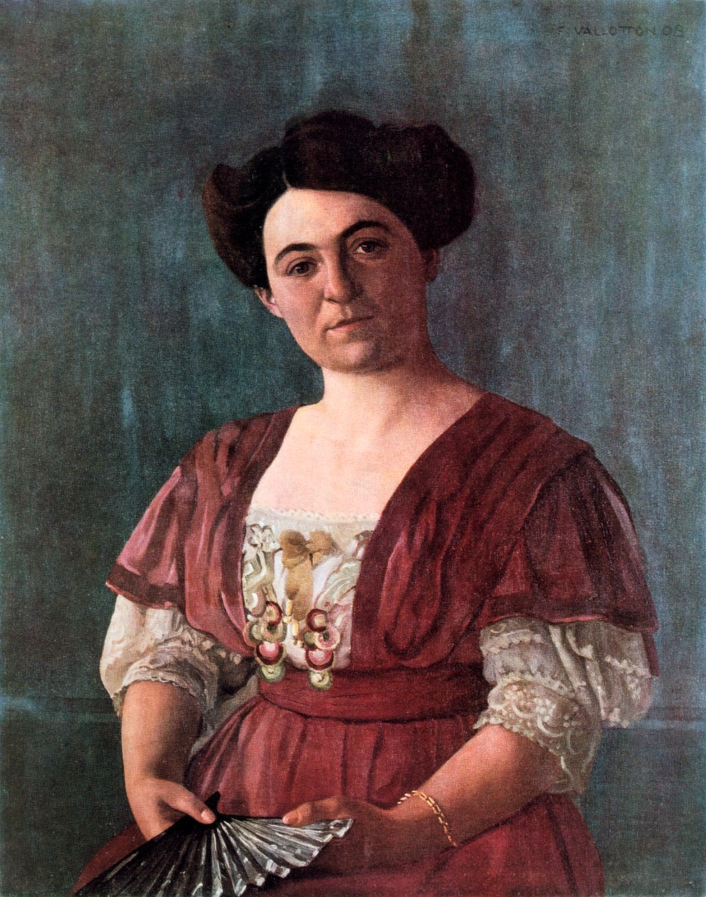 哈森夫人的画像，1908年。 作者 费利克斯·爱德华·瓦洛顿