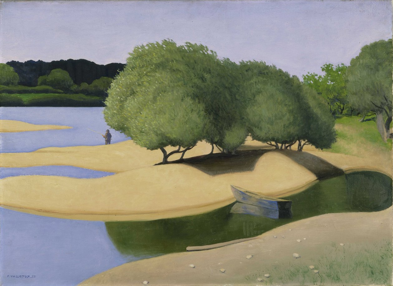 卢瓦尔河上的沙岸 Des Sables au bord de la Loire, 1923年。 作者 费利克斯·爱德华·瓦洛顿