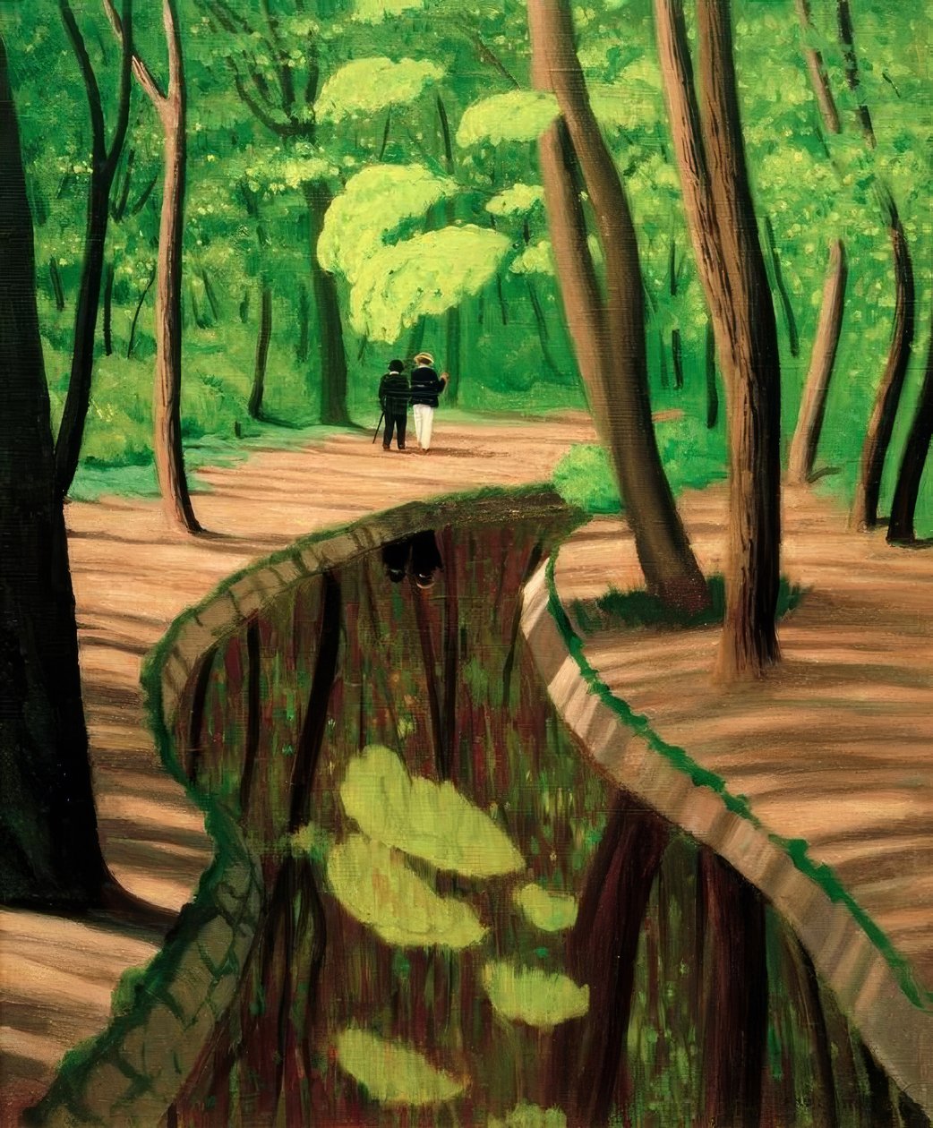 Bois de Boulogne，苏斯布瓦 作者 费利克斯·爱德华·瓦洛顿