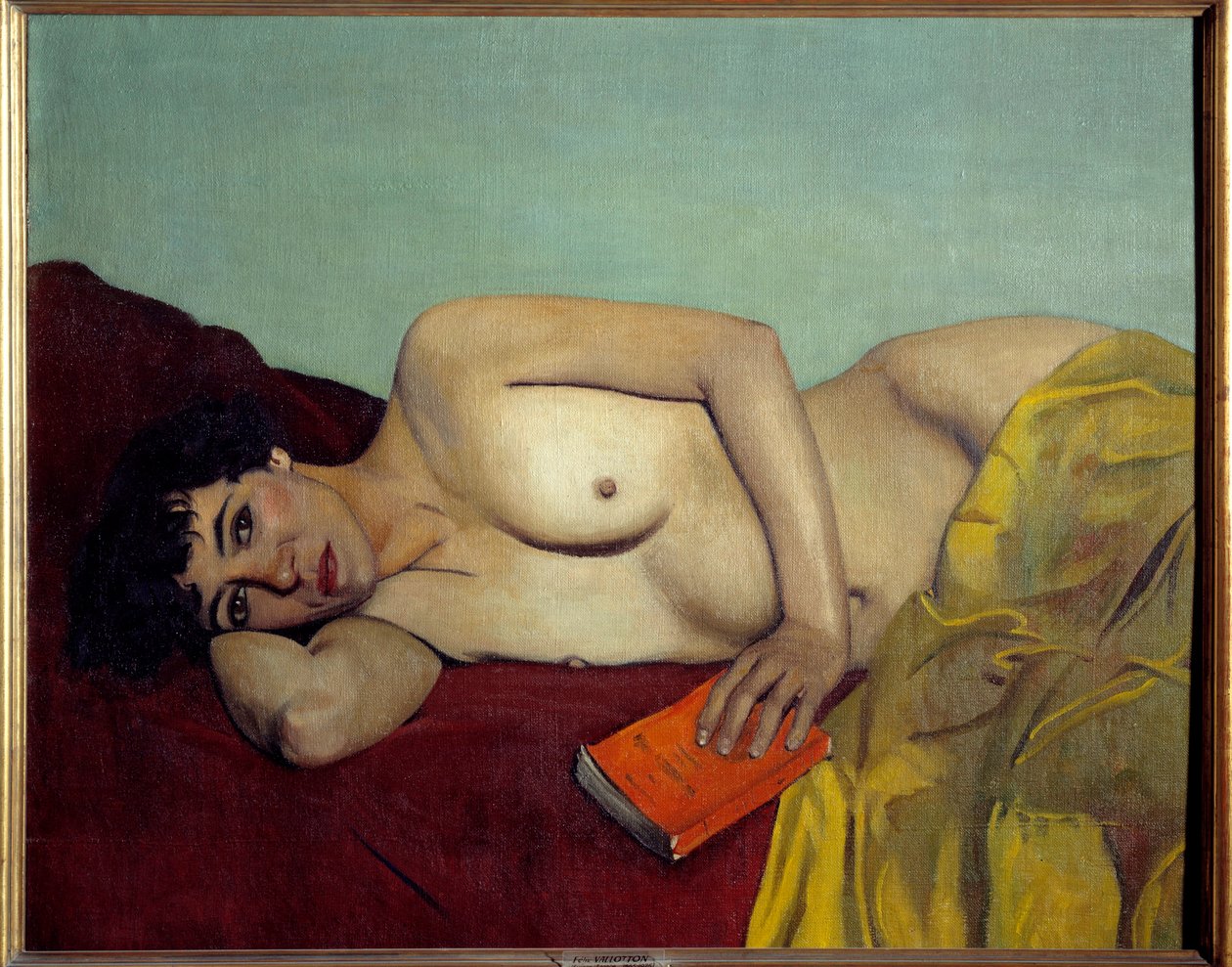 Felix Vallotton (1865-1923) 20 世纪的《被遗弃的阅读》绘画。 0,81x1m 里昂，Musee des Beaux Arts 作者 费利克斯·爱德华·瓦洛顿