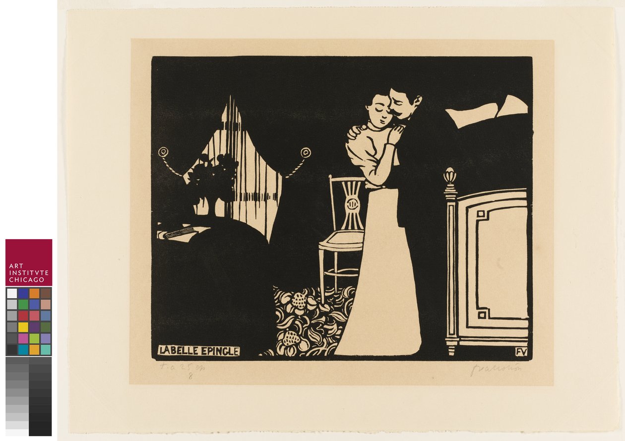 精美大头针，摘自《 Intimacies》的三幅作品，1898年 作者 费利克斯·爱德华·瓦洛顿