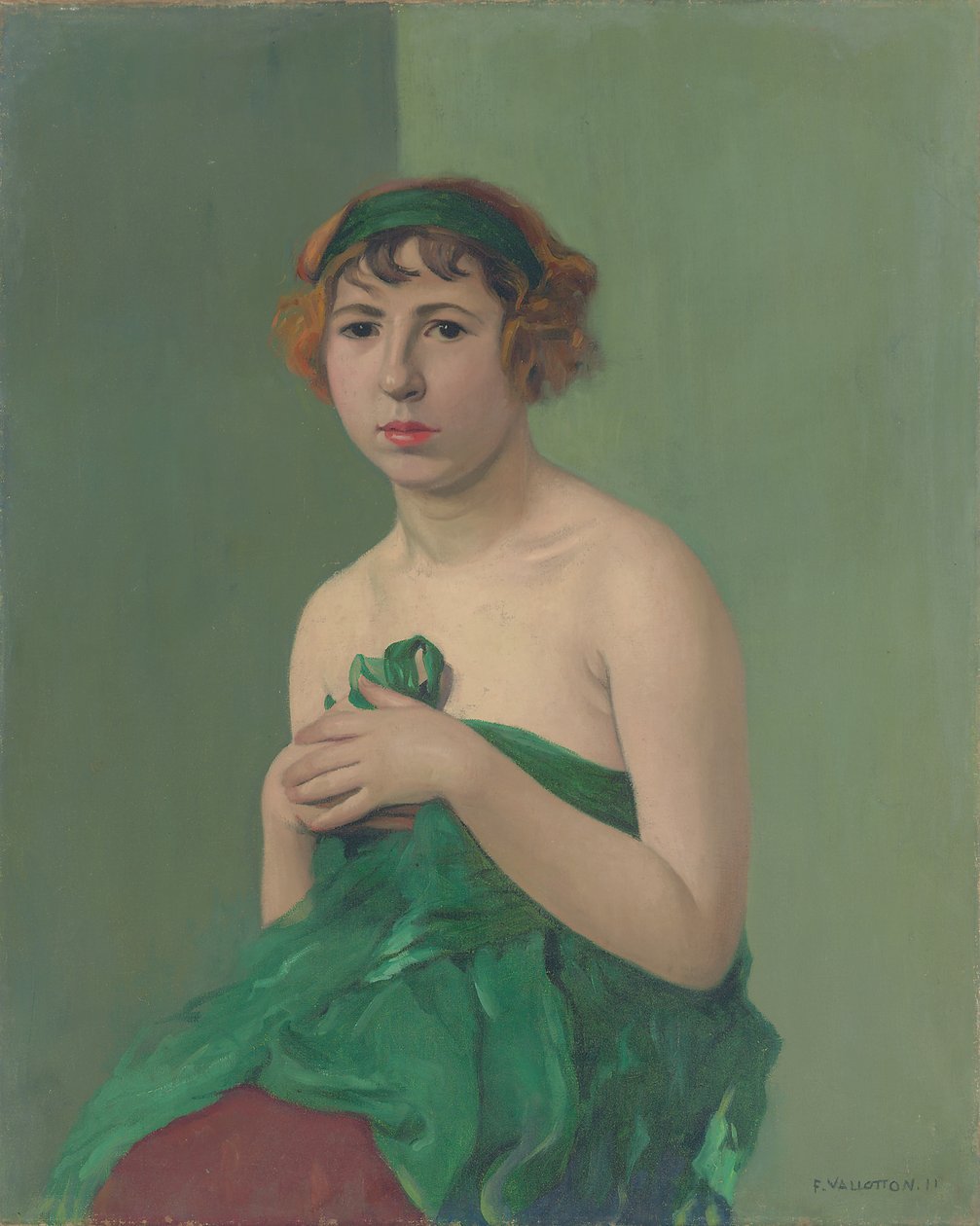 绿丝带，1911年 作者 费利克斯·爱德华·瓦洛顿