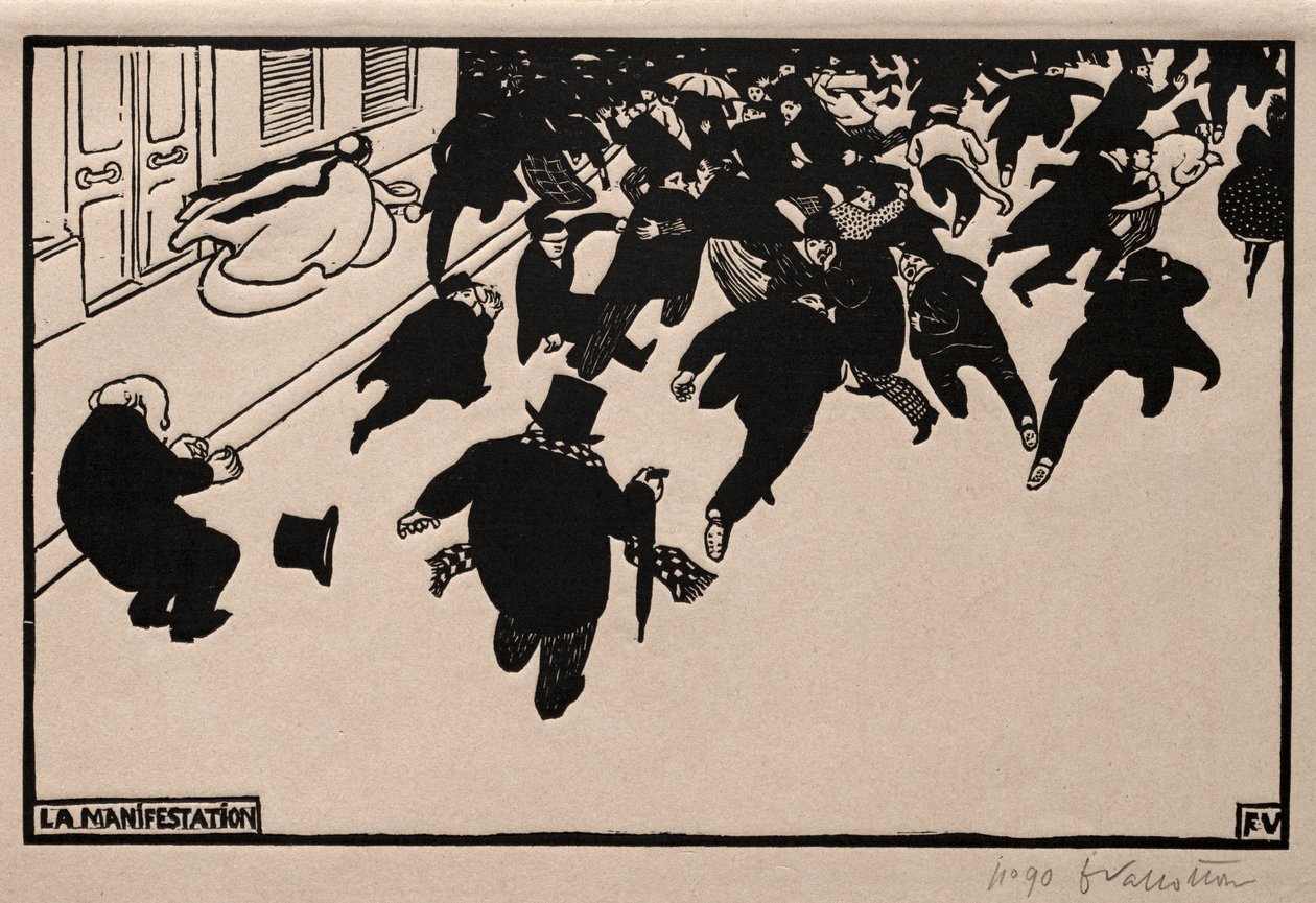 抗议，1893年。 作者 费利克斯·爱德华·瓦洛顿