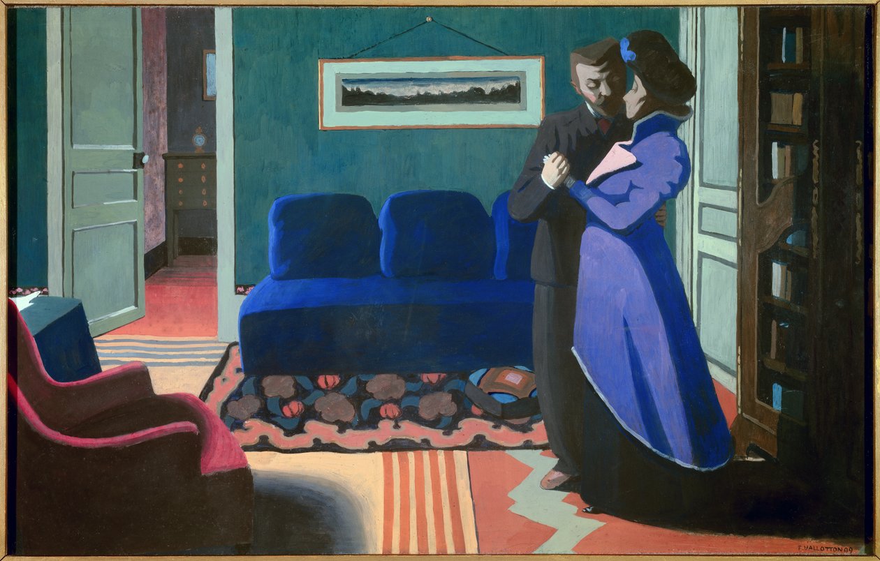 Felix Vallotton (1865-1925) (ec.suiss) 1899 年苏黎世美术馆的访问绘画 作者 费利克斯·爱德华·瓦洛顿