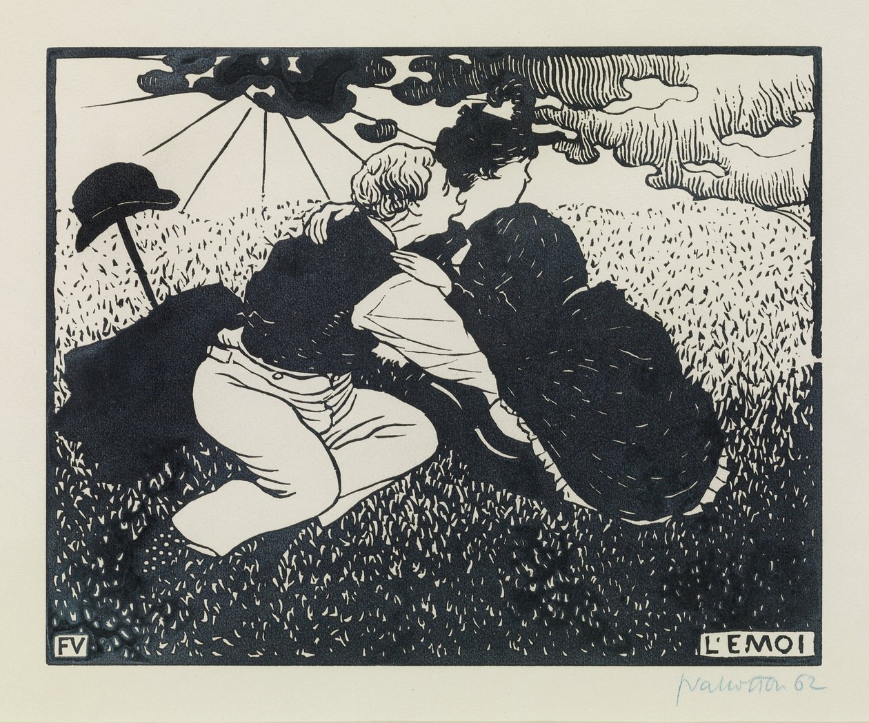 “ Emoi，1894年 作者 费利克斯·爱德华·瓦洛顿