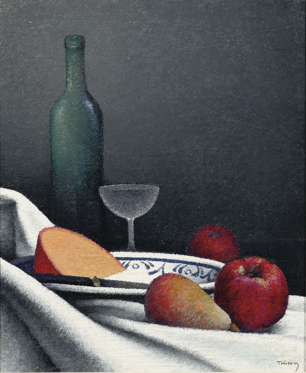 奶酪和水果（布面油画） 作者 菲利克斯·埃利·托宾
