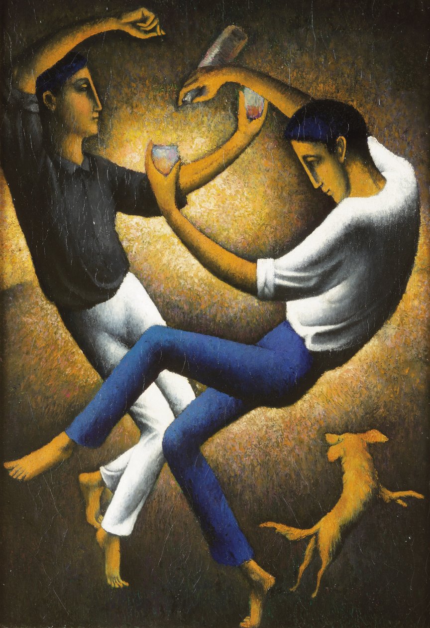 勒·德·巴斯克（Les Deux Basques），约1912年（布面油画） 作者 菲利克斯·埃利·托宾
