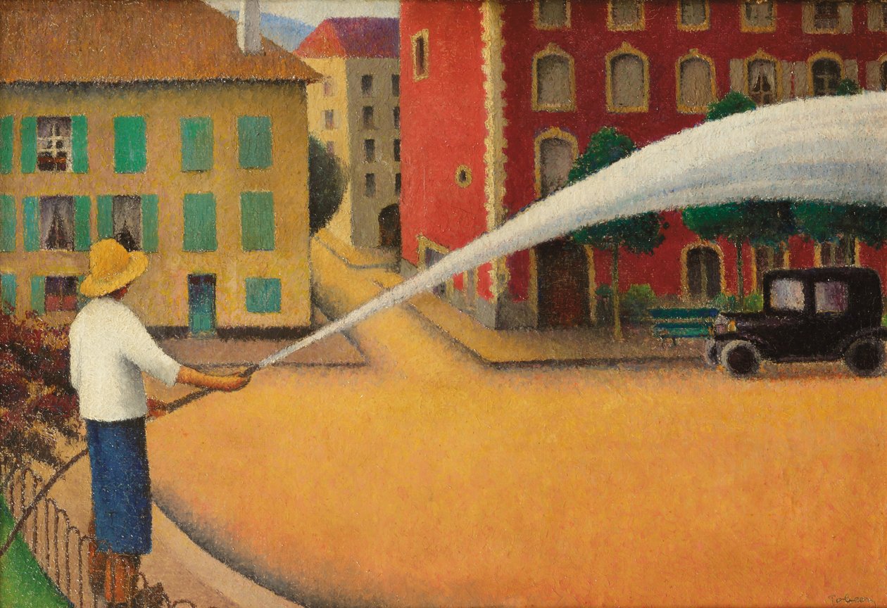 洒水器，约1925年（布面油画） 作者 菲利克斯·埃利·托宾