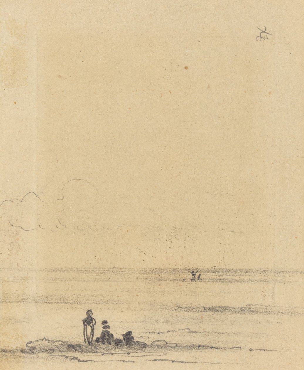 海岸上的人物[背面] 作者 菲利克斯·希拉勒·布霍特