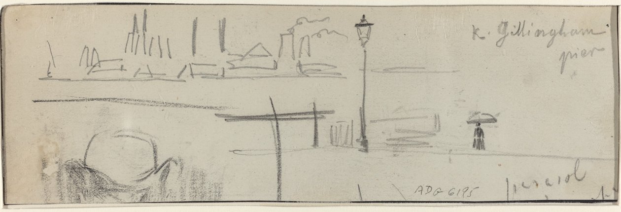 Gillingham码头，伦敦[背面]，约1884年。 作者 菲利克斯·希拉勒·布霍特