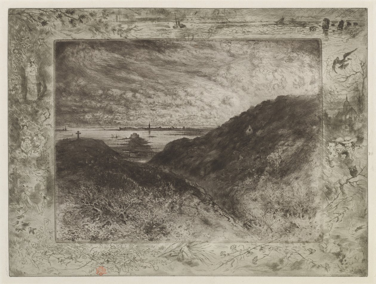 La Falaise: Baie de Saint-Malo 悬崖：Saint-Malo湾，18861890。 作者 菲利克斯·希拉勒·布霍特