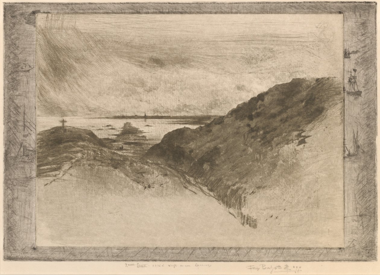 La Falaise: Baie de Saint-Malo 悬崖：Saint-Malo湾，18861890。 作者 菲利克斯·希拉勒·布霍特