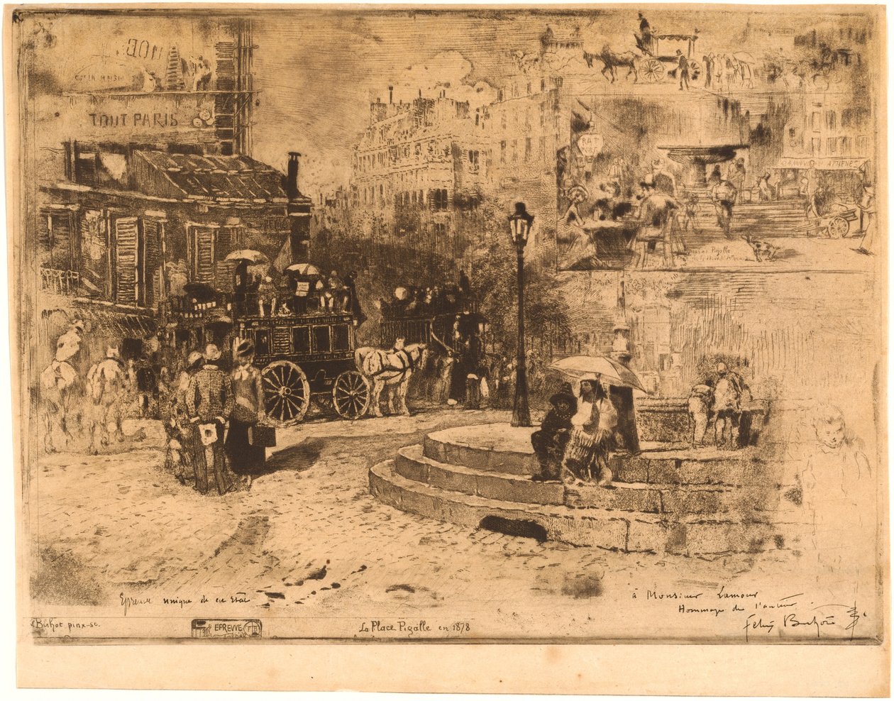 1878年的皮加尔广场(Pigalle in 1878) 作者 菲利克斯·希拉勒·布霍特