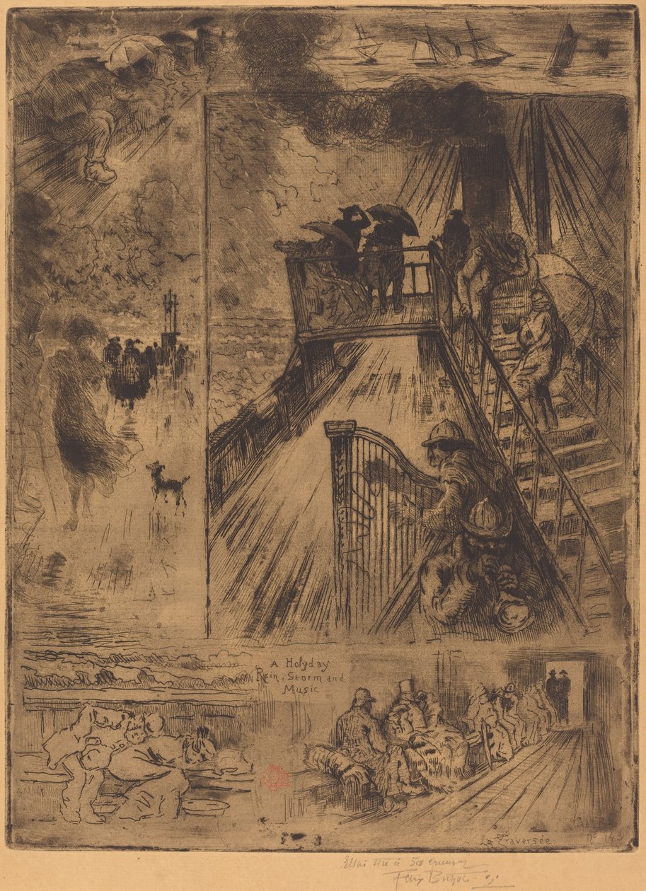 La Traversée The Passage, 1879-1885. 作者 菲利克斯·希拉勒·布霍特