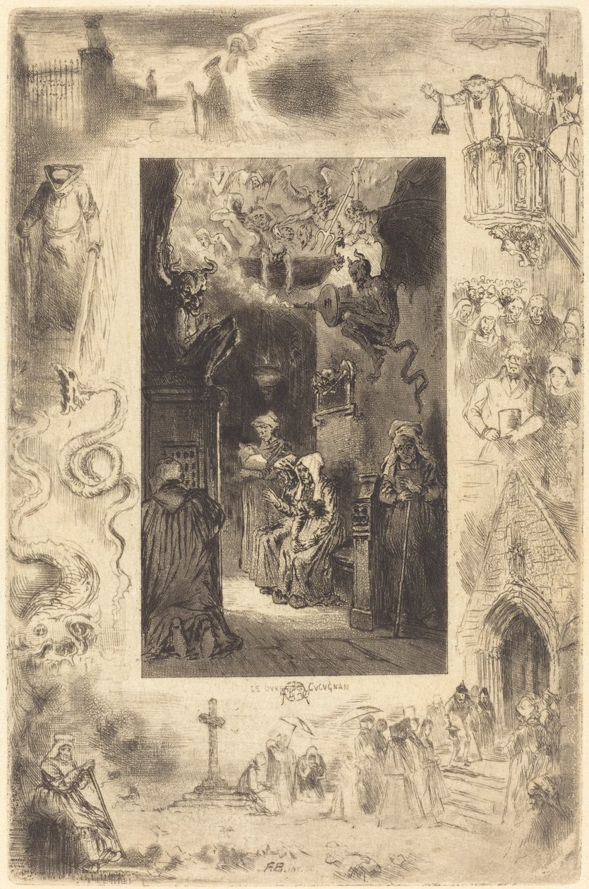 Le Curé de Cucugnan Cucugnan的牧师，约1885年。 作者 菲利克斯·希拉勒·布霍特