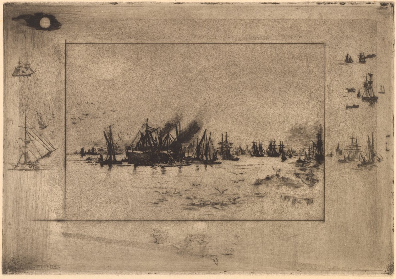Le Port aux Mouettes Port with Seagulls, 1886. 作者 菲利克斯·希拉勒·布霍特