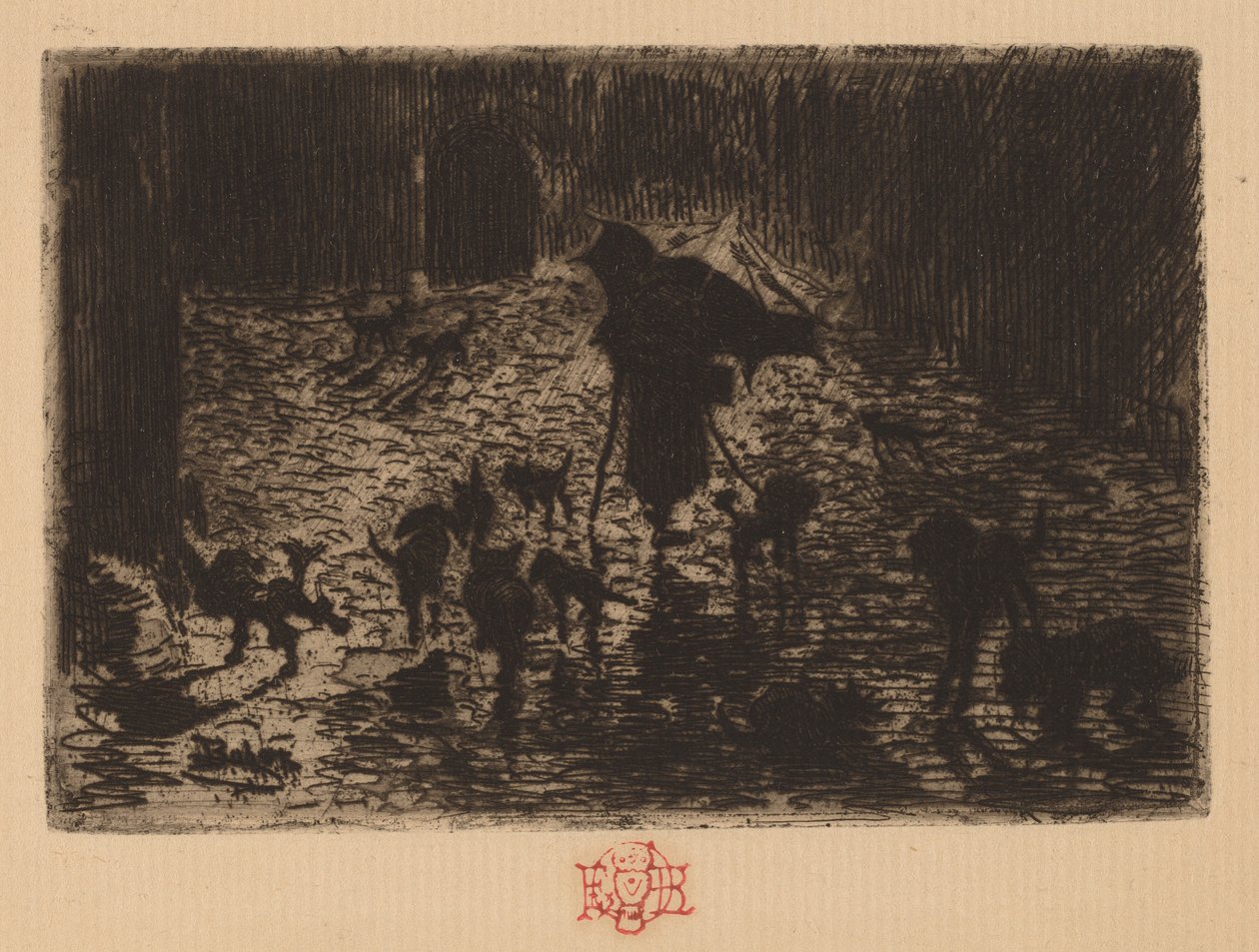 Les Noctambules The Night Prowlers, 1876-1877. 作者 菲利克斯·希拉勒·布霍特