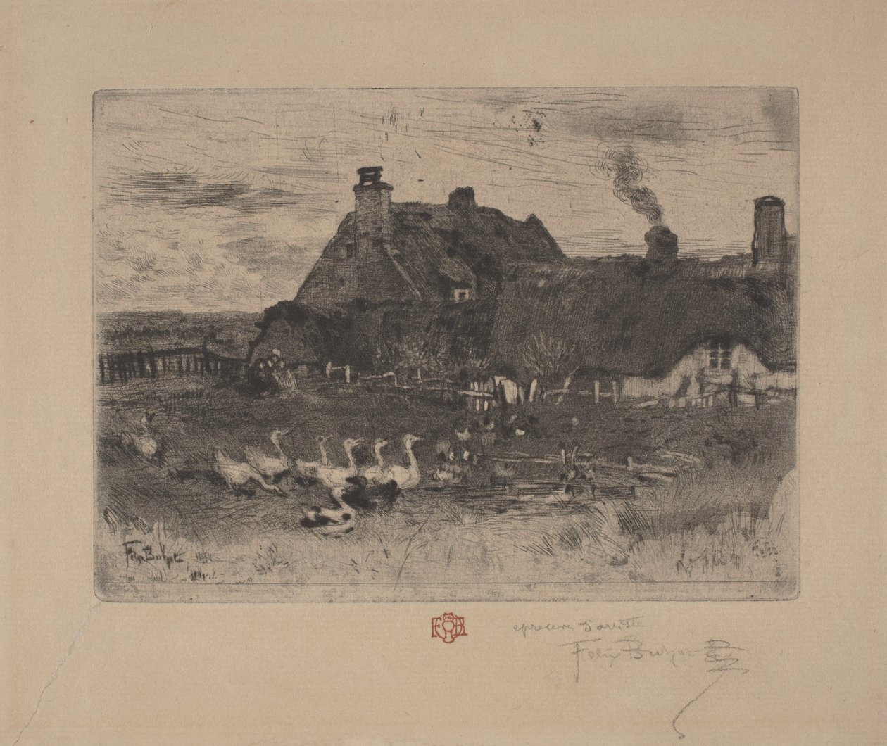 Les Petites Chaumieres, 1878年。 作者 菲利克斯·希拉勒·布霍特