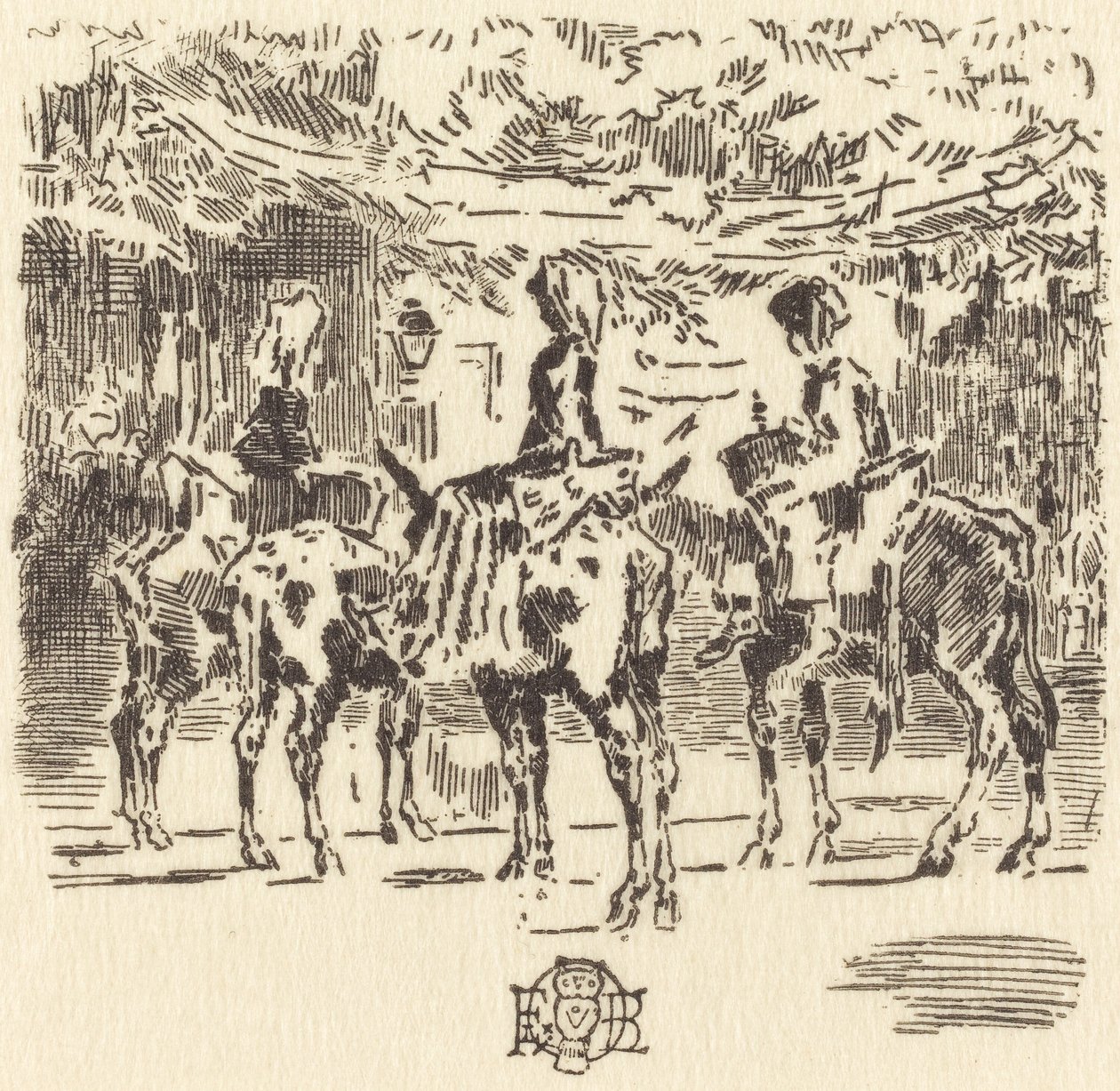 Les Petits Anes de Luchon, 1873. 作者 菲利克斯·希拉勒·布霍特