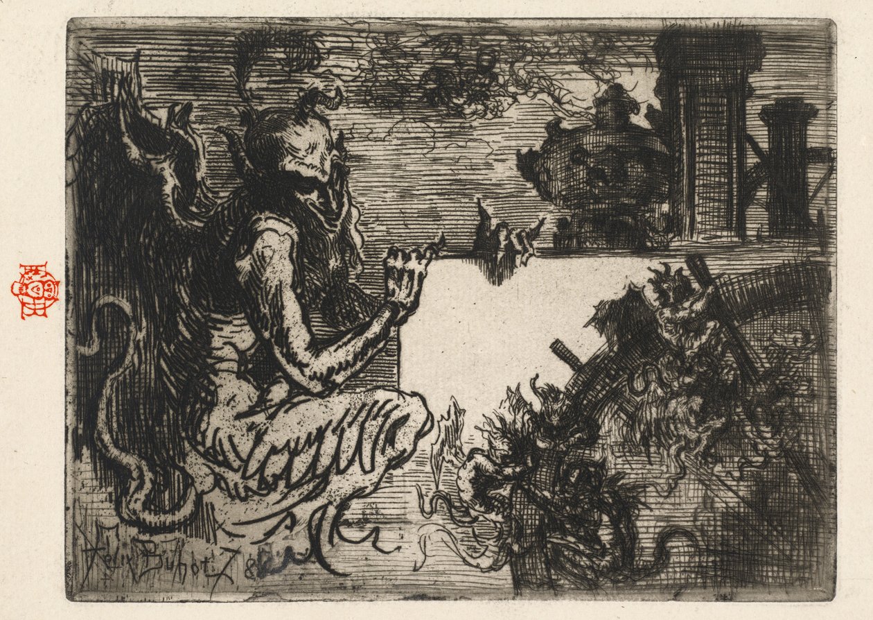 恶魔印刷厂，1878年。 作者 菲利克斯·希拉勒·布霍特