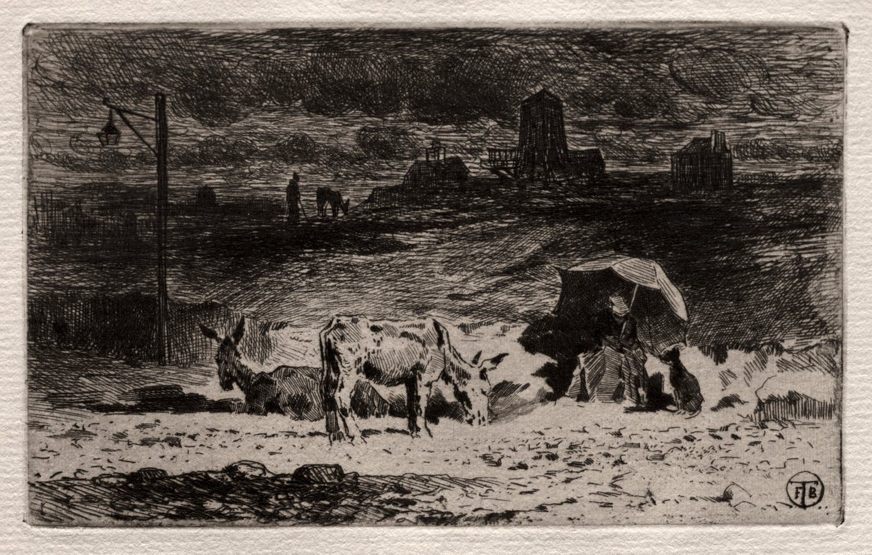 Cailles山上的驴，c。 1875年。 作者 菲利克斯·希拉勒·布霍特