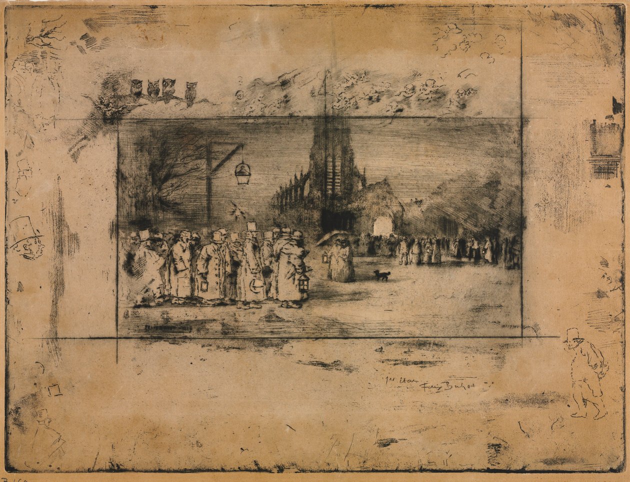 午夜弥撒，1887年。 作者 菲利克斯·希拉勒·布霍特