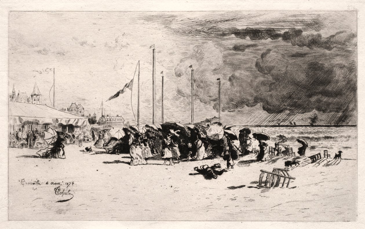 1874年，特鲁维尔（Trouville）的Squal。 作者 菲利克斯·希拉勒·布霍特